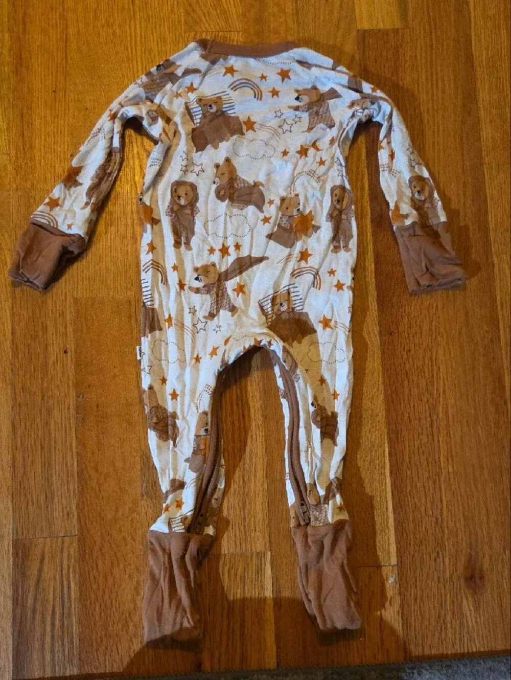 Little Sleepies Beary Sleepy Crescent Zip Onsie